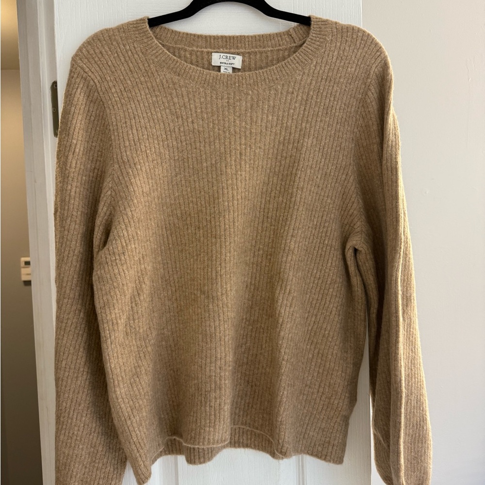 J. Crew Women's Ribbed Camel Sweater